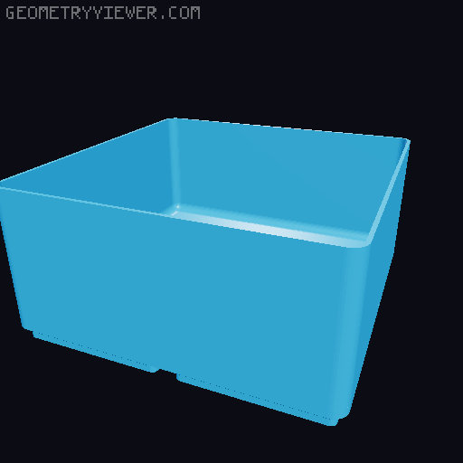 Gridfinity Refined No Lip Bins 3D model thumbnail