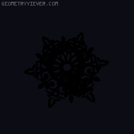 Initial A-Z snowflake décor 3D model thumbnail