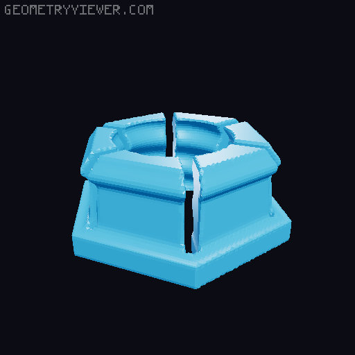 Honeycomb Storage Wall Screwiverse 3D model thumbnail