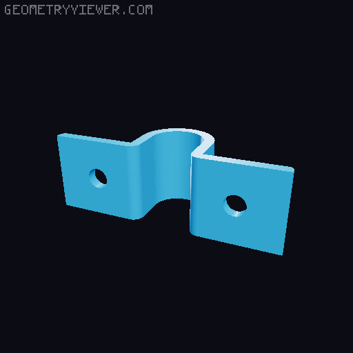 Cable Clamps Clips 3D model thumbnail