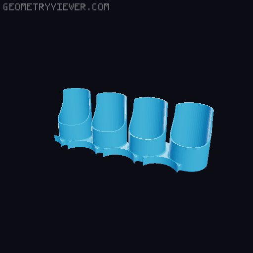 IKEA Skadis Pegboard - Paint Bottle Holder 3D model thumbnail