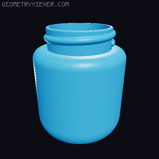 Pill Packer Bottle (Parametric) 3D model thumbnail