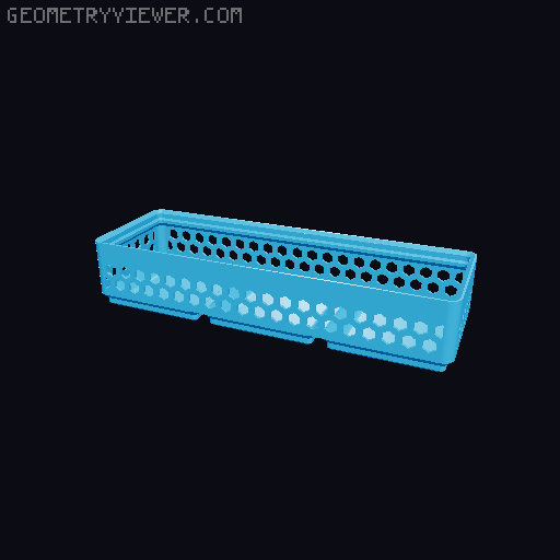 Gridfinity Hex Bins Light all sizes 3D model thumbnail