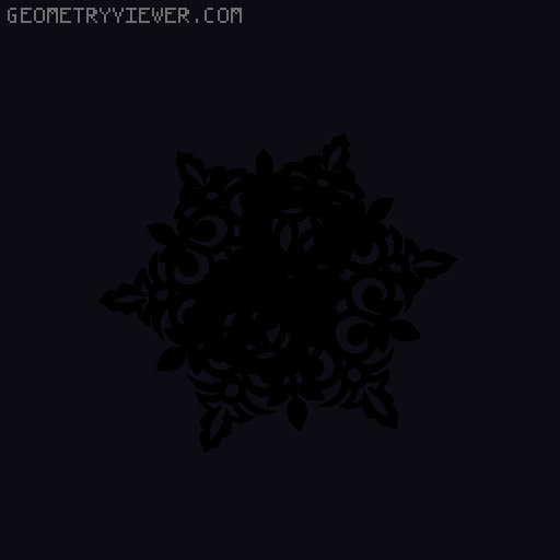 Initial A-Z snowflake décor 3D model thumbnail