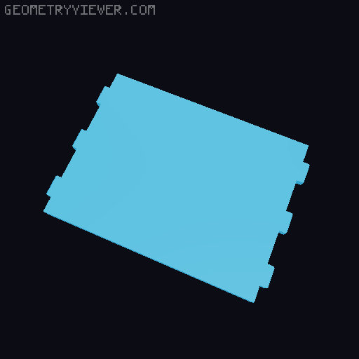 DDD Printable Wall Control System 3D model thumbnail
