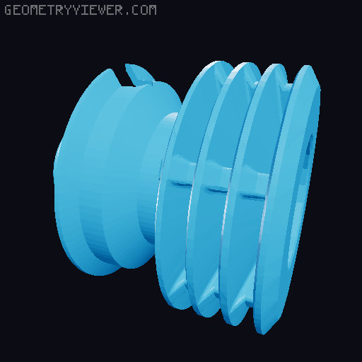 5MM Lightsaber Allen Key Holder 3D model thumbnail