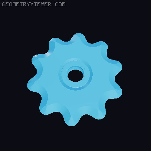 Fully 3D Printed Bike Chain Gear Fidget Toy/Spinner 3D model thumbnail