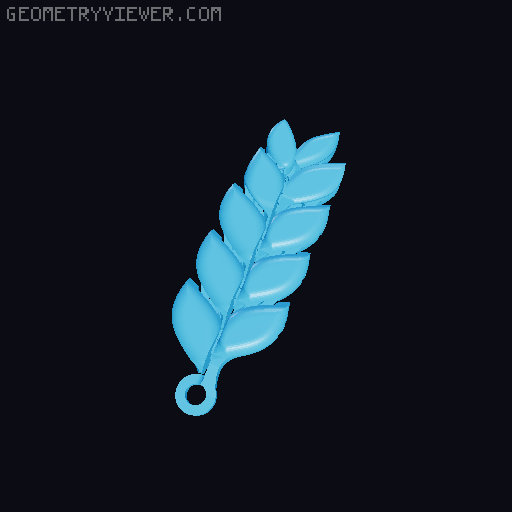 Flexi Ear of Wheat keychain 3D model thumbnail