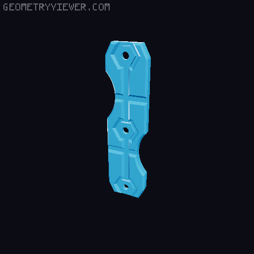 Customizable Key Holder 3D model thumbnail