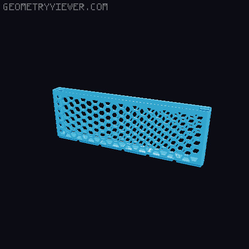 Gridfinity Hex Bins Light (rotated grid) all sizes 3D model thumbnail