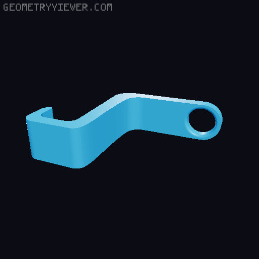 Seat back hook for yoto player 3D model thumbnail