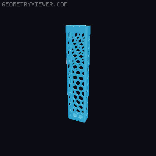 Gridfinity Hex Bins Light all sizes 3D model thumbnail
