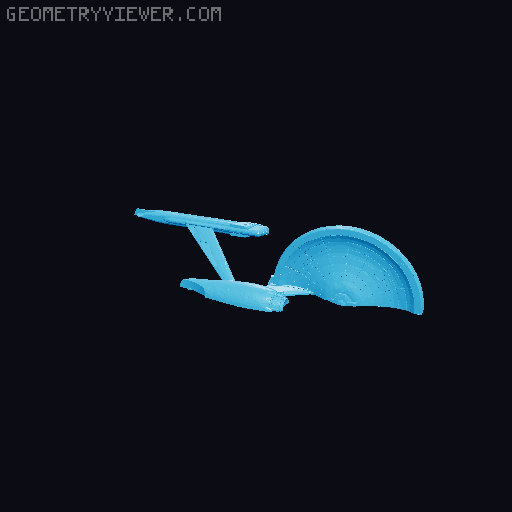 Enterprise Magnetic Wall Display (Star Trek) - Now 38% More Enterprise-y! 3D model thumbnail