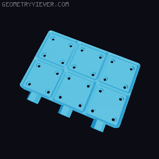 Gridfinity honeycomb wall baseplates 3D model thumbnail