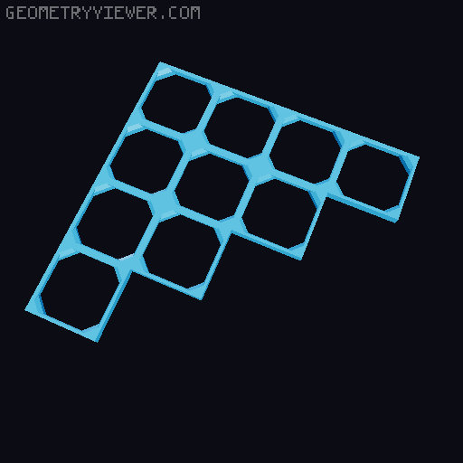 openGrid Triangular Tiles (2x2 - 12x12) 3D model thumbnail
