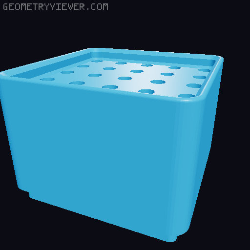 Gridfinity general dremel bit holder 3D model thumbnail