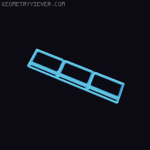 Gridfinity Clip Base - Half Grid Spacers 3D model thumbnail