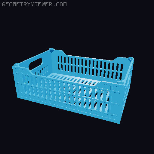 Stackable Crate Plus 3D model thumbnail