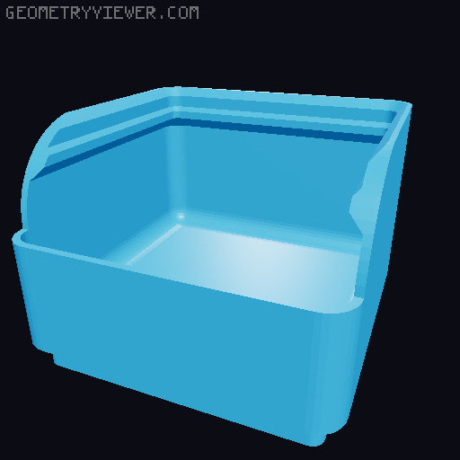 Gridfinity rouded bins collection all sizes 3D model thumbnail