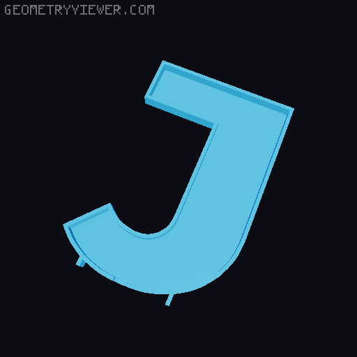 Glowing LED all alphabet letters and all numbers 6 cm high 3D model thumbnail