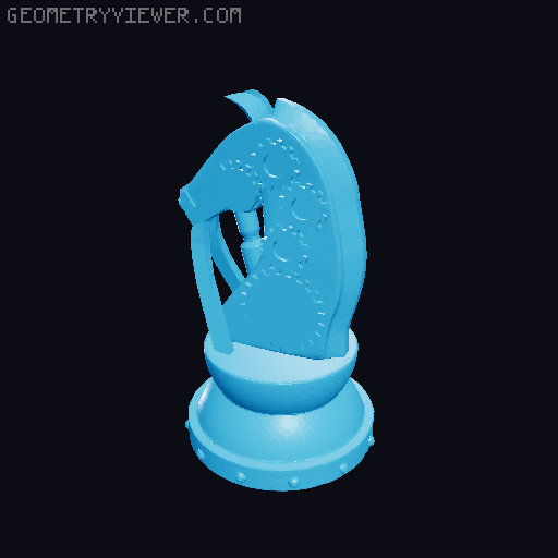 Steampunk Chess Set Remix for US Pennies 3D model thumbnail