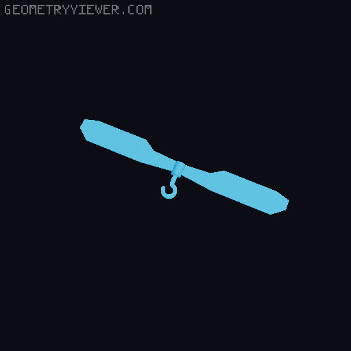 Rubber Band Plane 3D model thumbnail