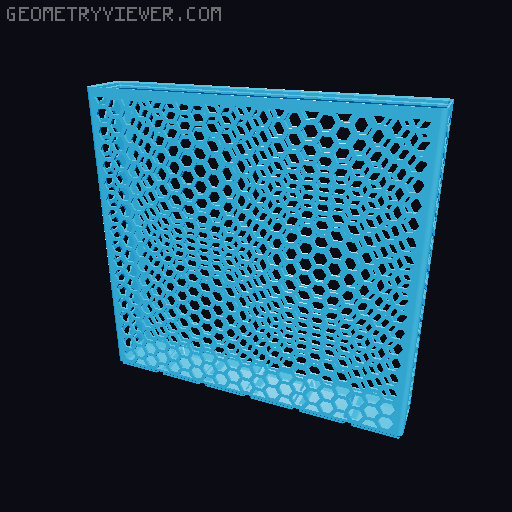 Gridfinity Hex Bins Light (rotated grid) all sizes 3D model thumbnail