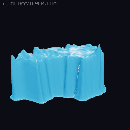 Topographic World Map 3D model thumbnail