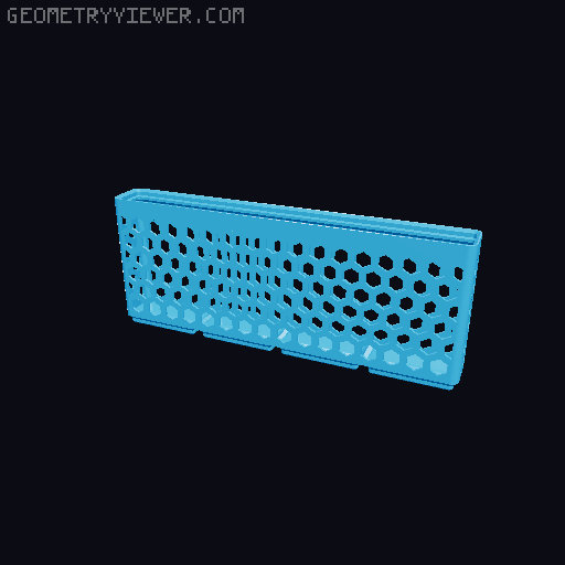 Gridfinity Hex Bins Light all sizes 3D model thumbnail