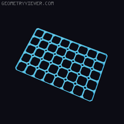 openGrid with Multiboard-compatible screw holes 3D model thumbnail