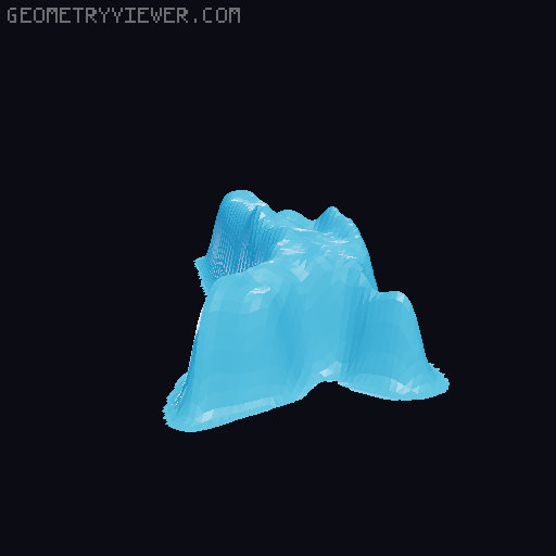 Topographic World Map 3D model thumbnail