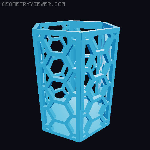 HSW hexagonal baskets v2 with full bottom 3D model thumbnail