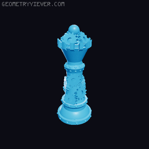 Steampunk Chess 3D model thumbnail