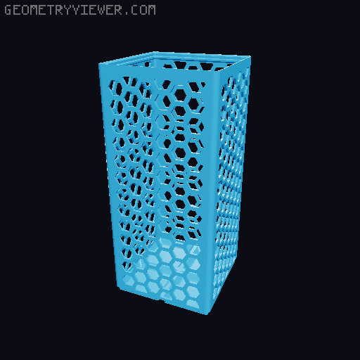 Gridfinity Hex Bins Light (rotated grid) all sizes 3D model thumbnail