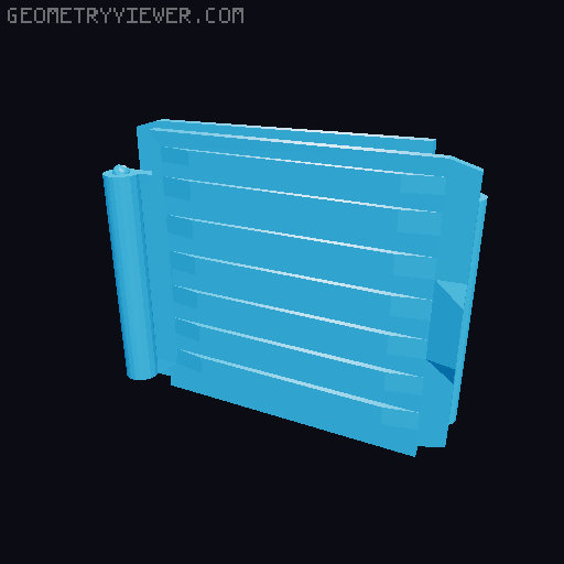 Snap-in Lids for Desktop Dumpster 3D model thumbnail