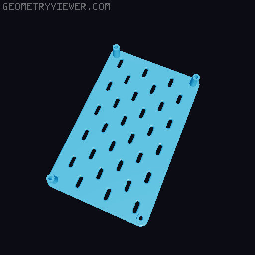 Skadis Pegboard, all sizes 80 to 360mm 3D model thumbnail