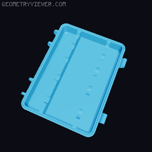 Krabička pro Forstnerovy vrtáky Parkside (Box for Parkside Forstner drills) 3D model thumbnail