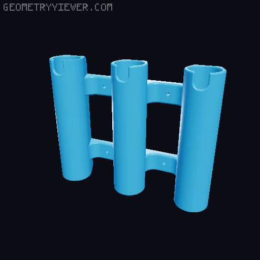 Fishing rod holder 3D model thumbnail