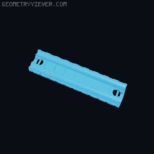 Wooden railway bridge system for Fischertechnik 3D model thumbnail