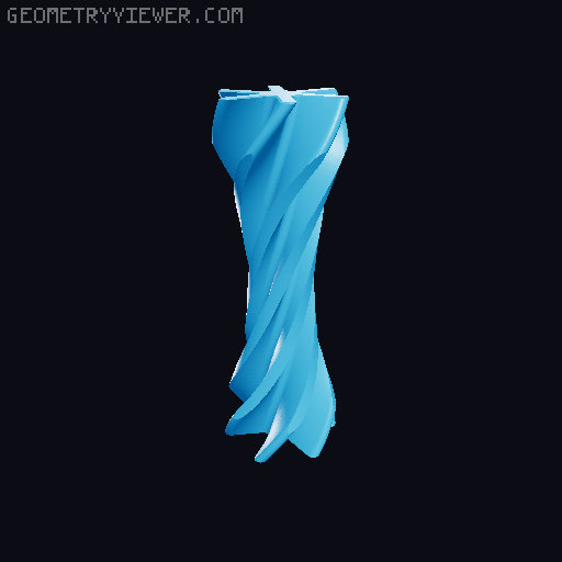 Spiral Hourglass (Fidget Toy) 3D model thumbnail