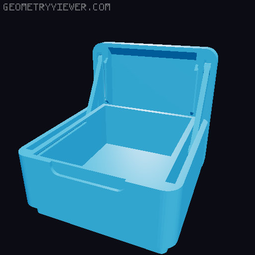 Gridfinity Linkage Lid Box (Print in Place) 3D model thumbnail
