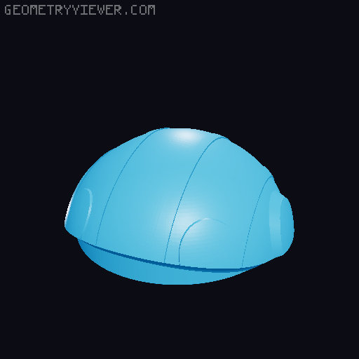 Turtle shell container 3D model thumbnail