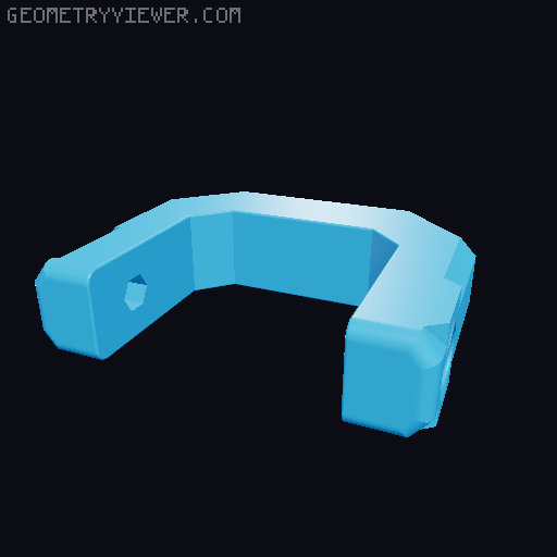 Variable mobile phone holder with clamp 3D model thumbnail