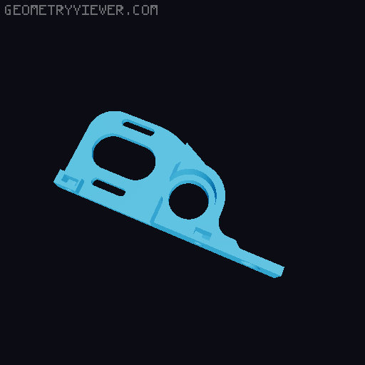 Traxxas BL-2S Motor Mounts and Rear Bodywork for OpenRC F1 3D model thumbnail