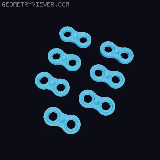 Motorcycle Chain Fidget 3D model thumbnail