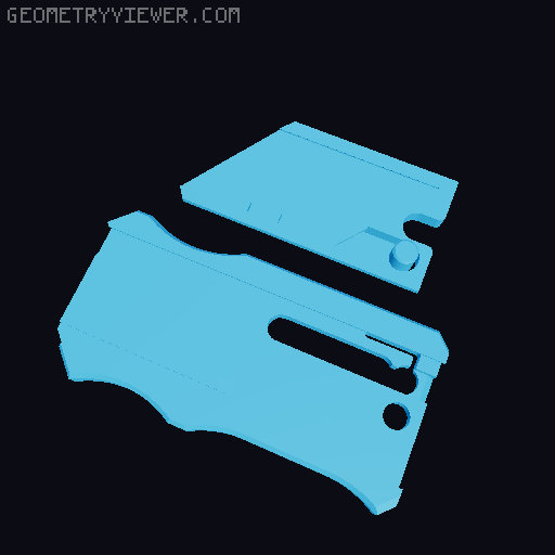 Utility knife 3D model thumbnail