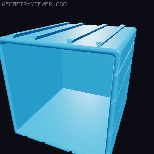 Modular Small Parts Drawers 3D model thumbnail