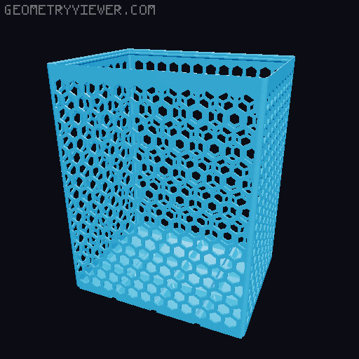 Gridfinity Hex Bins Light all sizes 3D model thumbnail