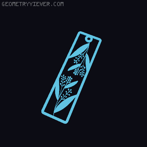 Floral Bookmark Collection 3D model thumbnail