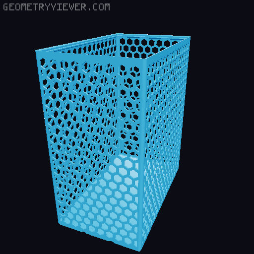 Gridfinity Hex Bins all sizes 3D model thumbnail